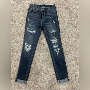 Distressed Blue Jeans - Kancan